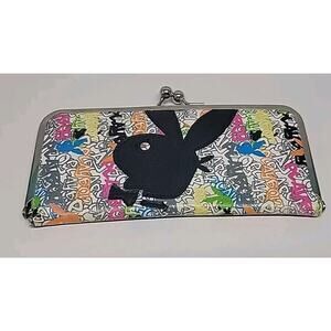 Playboy Vintage Multicolor Clutch Wallet Twist Closure
